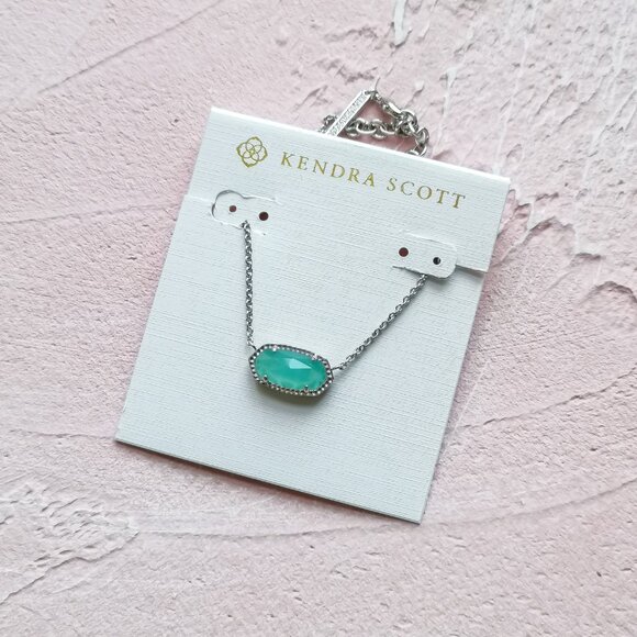 Kendra Scott Jewelry - Kendra Scott Elisa Chalcedony Glass Silver Necklace